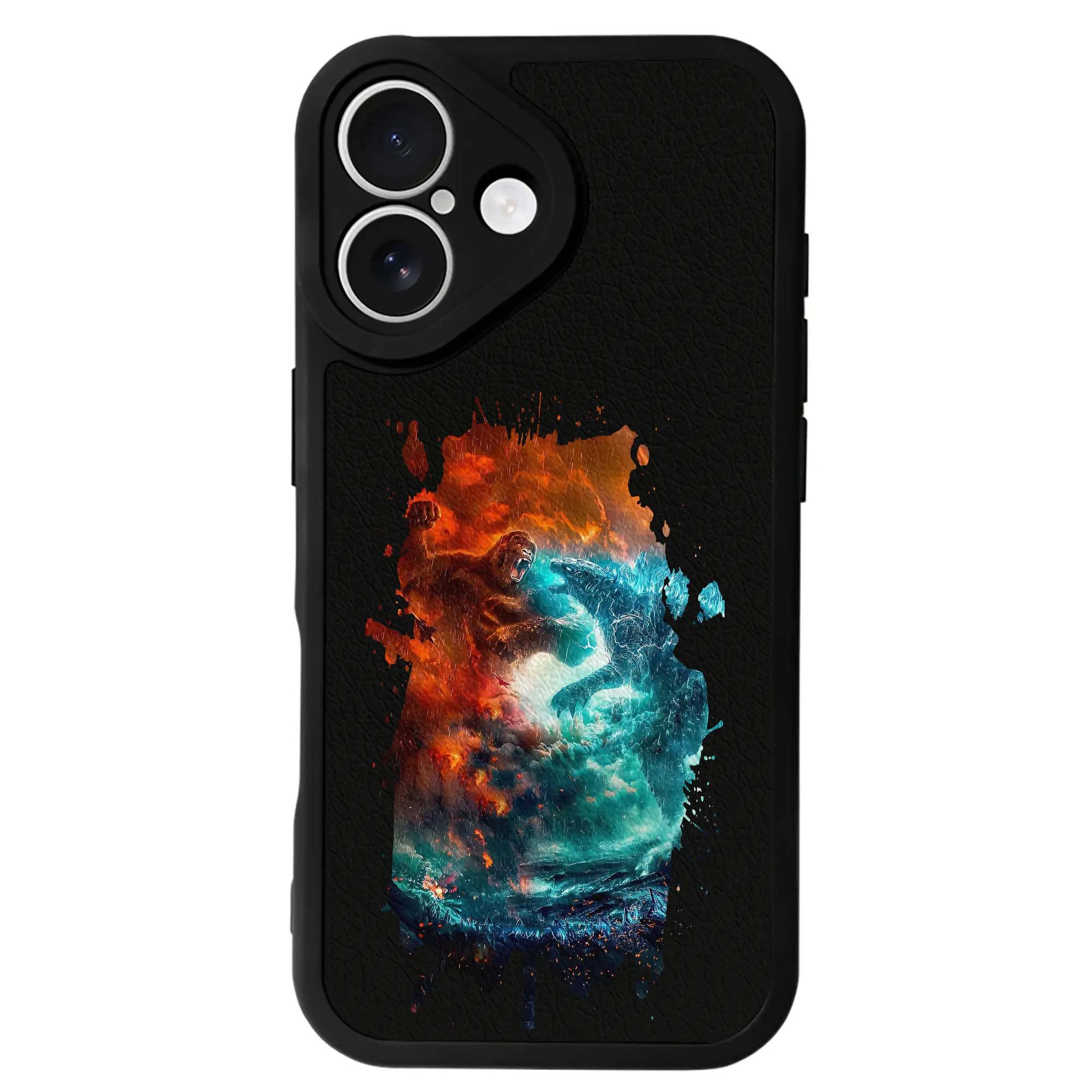 ゴジラ グッズ,ゴジラ - IPhone 16シリーズ対応 ・ シリコンスマホケース ・ レザー調 ・ 高精度フィット ・ 耐衝撃 ・ ワイヤレス充電対応 ・ 精密カット